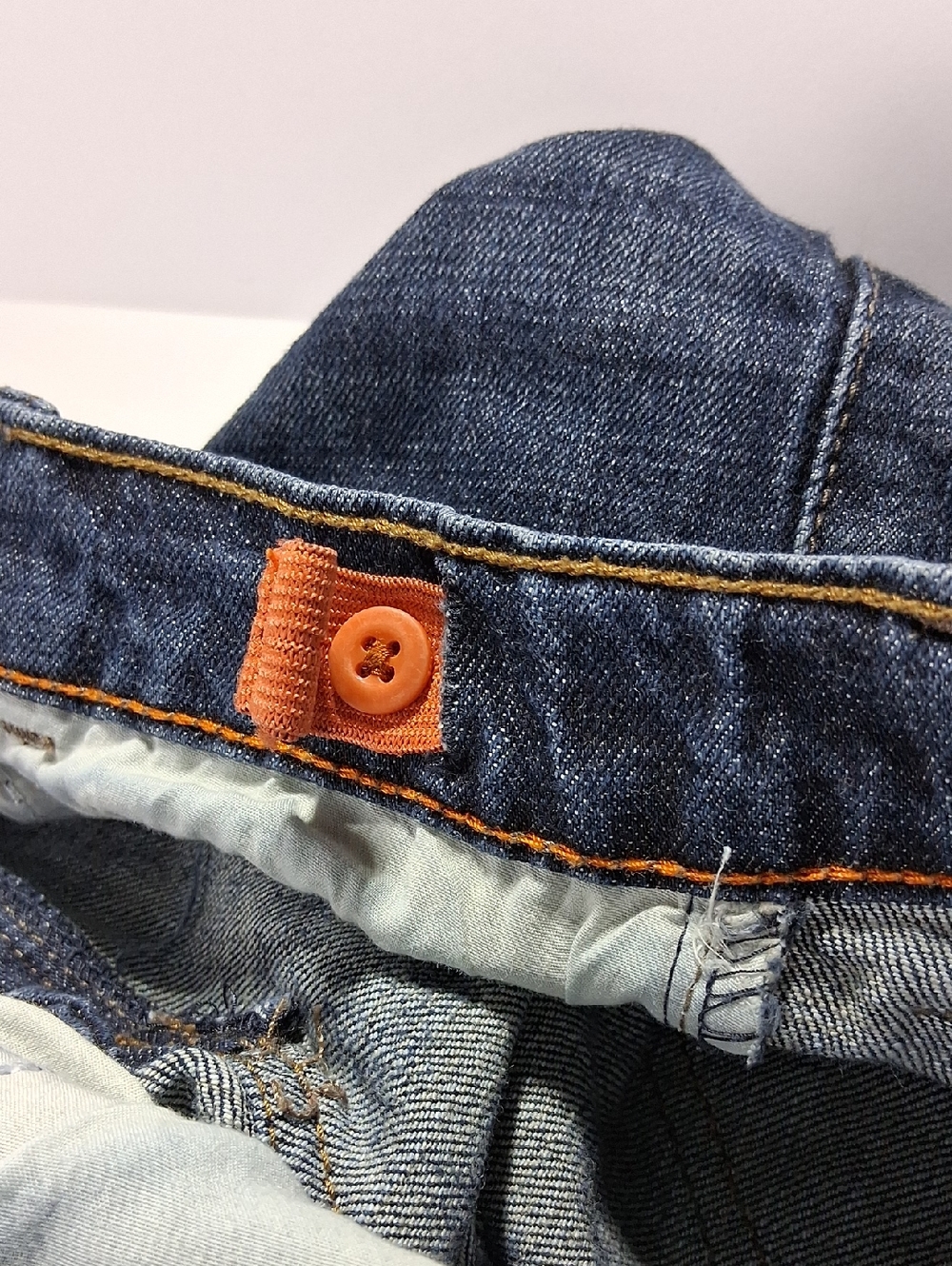 Boys Wrangler Jeans Size 12 Regular Dark Blue Straight-Leg Adjustable Waist - Picture 6 of 7